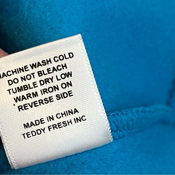 Teddy Fresh Hoodie Color Block Bubblegum Pink Blue Green Ltd Edition Retro MED - Picture 12 of 12